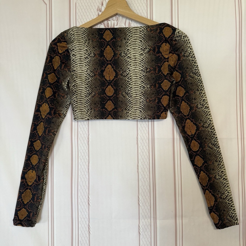 SKIMS Swim Long Sleeve Shrug in a Desert Snake Print Size Small NWOT - Picture 4 of 10
